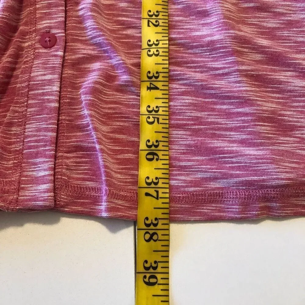 Logo Lori Goldstein Raspberry Space Dye Lightweight Long Sweater/Topper Size M